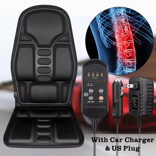 Heated Massage Cushion – For Car, Office, or Home (US)