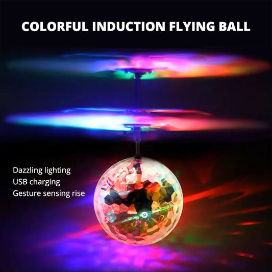 LED Flying Crystal Ball – Gesture-Controlled & Colorful Light Toy for Kids ✨