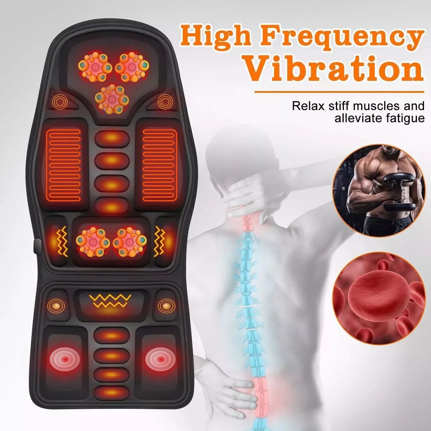 Heated Massage Cushion – For Car, Office, or Home (US)